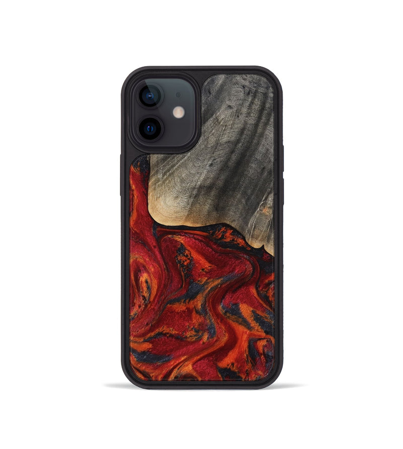 iPhone 12 mini Wood Phone Case - Aila (Red, 819184)