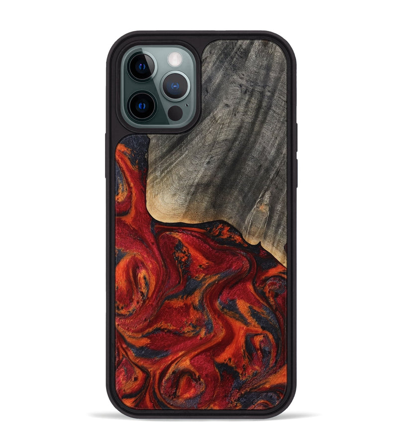 iPhone 12 Pro Max Wood Phone Case - Aila (Red, 819184)