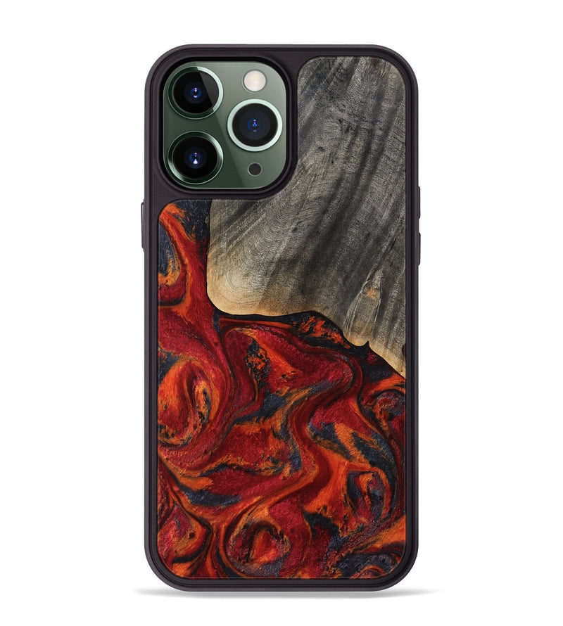 iPhone 13 Pro Max Wood Phone Case - Aila (Red, 819184)