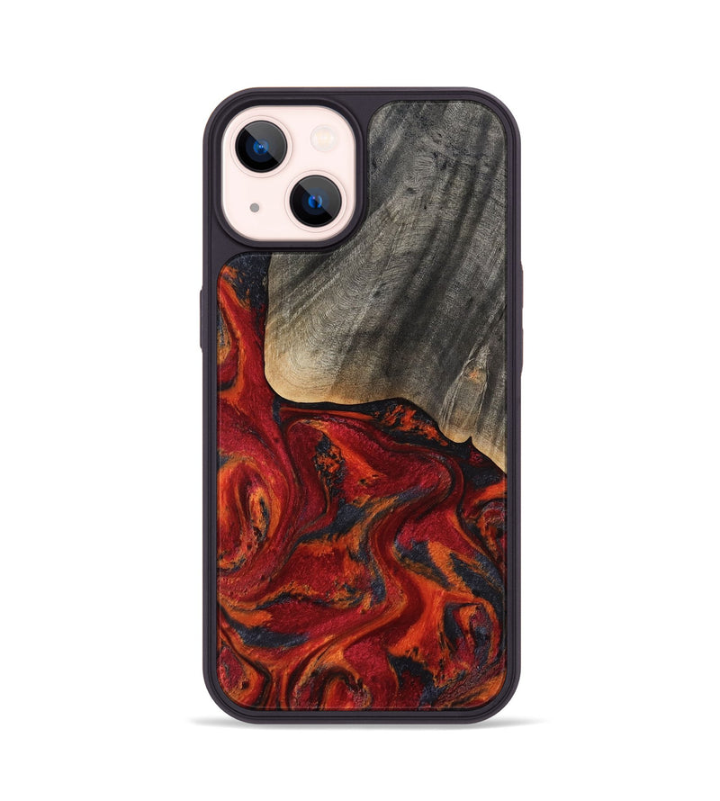 iPhone 14 Wood Phone Case - Aila (Red, 819184)
