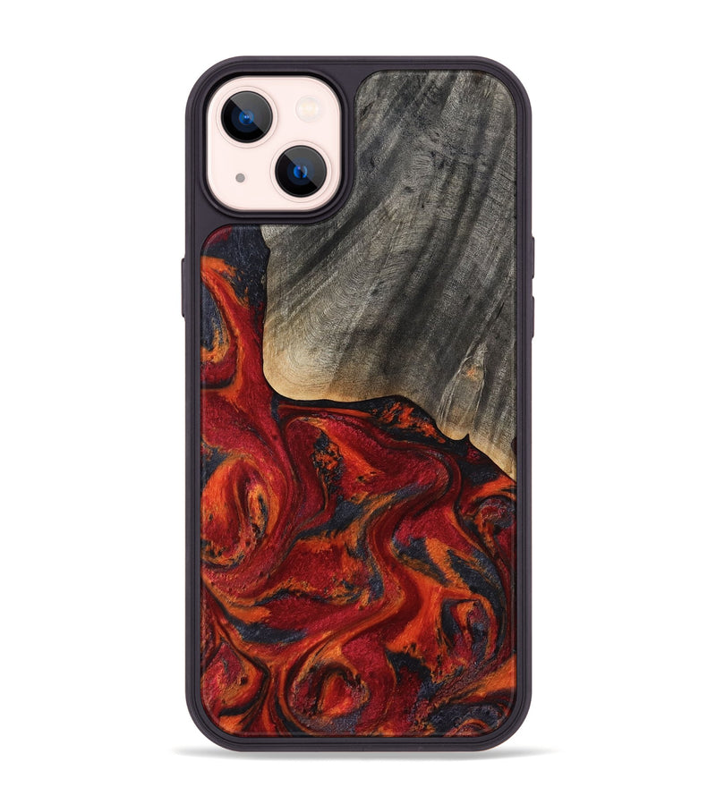 iPhone 14 Plus Wood Phone Case - Aila (Red, 819184)