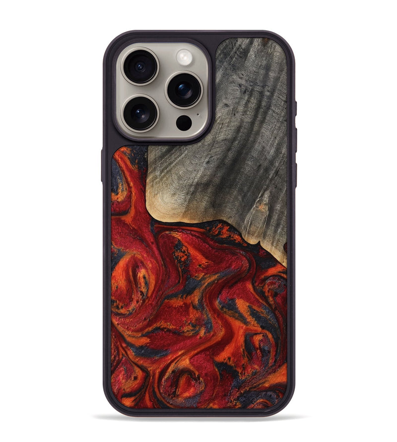 iPhone 15 Pro Max Wood Phone Case - Aila (Red, 819184)