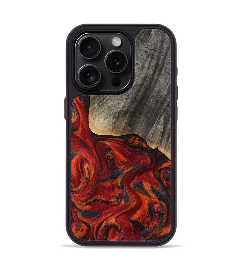 iPhone 15 Pro Wood Phone Case - Aila (Red, 819184)