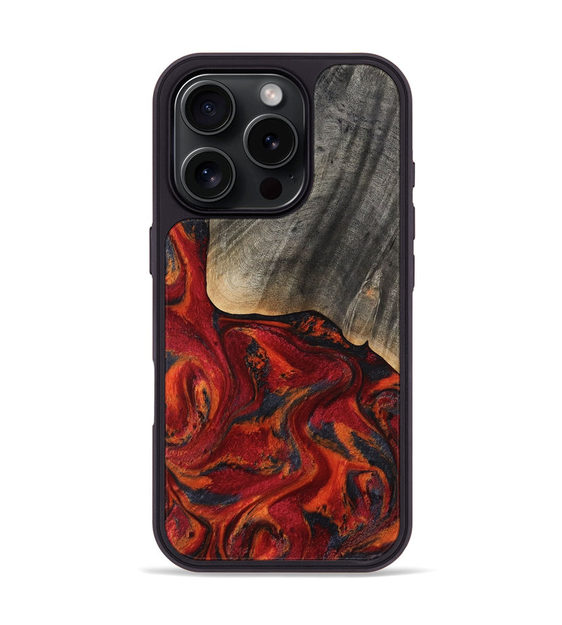 iPhone 16 Pro Wood Phone Case - Aila (Red, 819184)