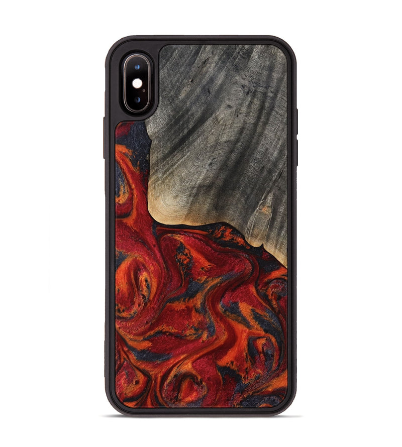 iPhone Xs Max Wood Phone Case - Aila (Red, 819184)