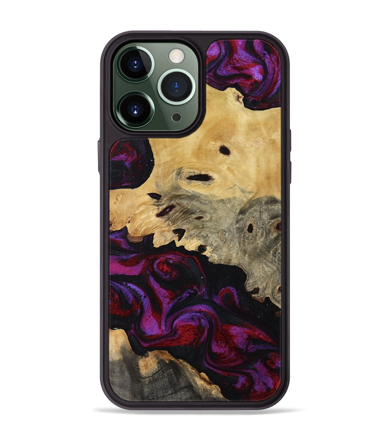 iPhone 13 Pro Max Wood Phone Case - Jasiah (Purple, 819185)