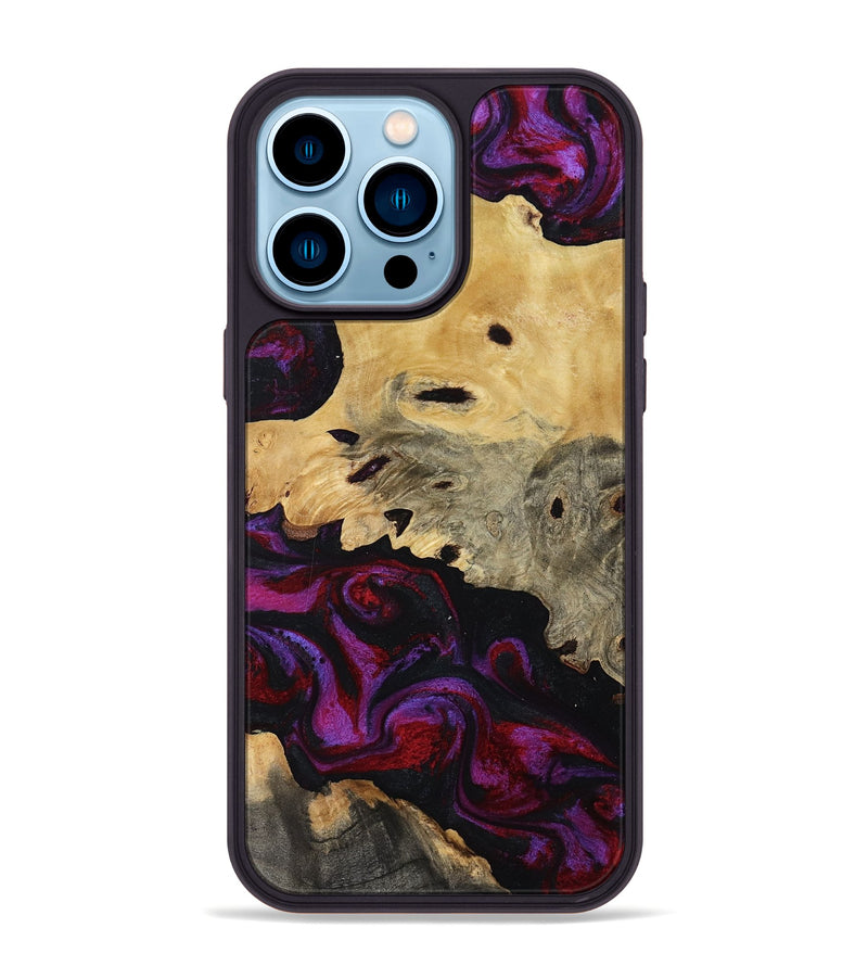 iPhone 14 Pro Max Wood Phone Case - Jasiah (Purple, 819185)