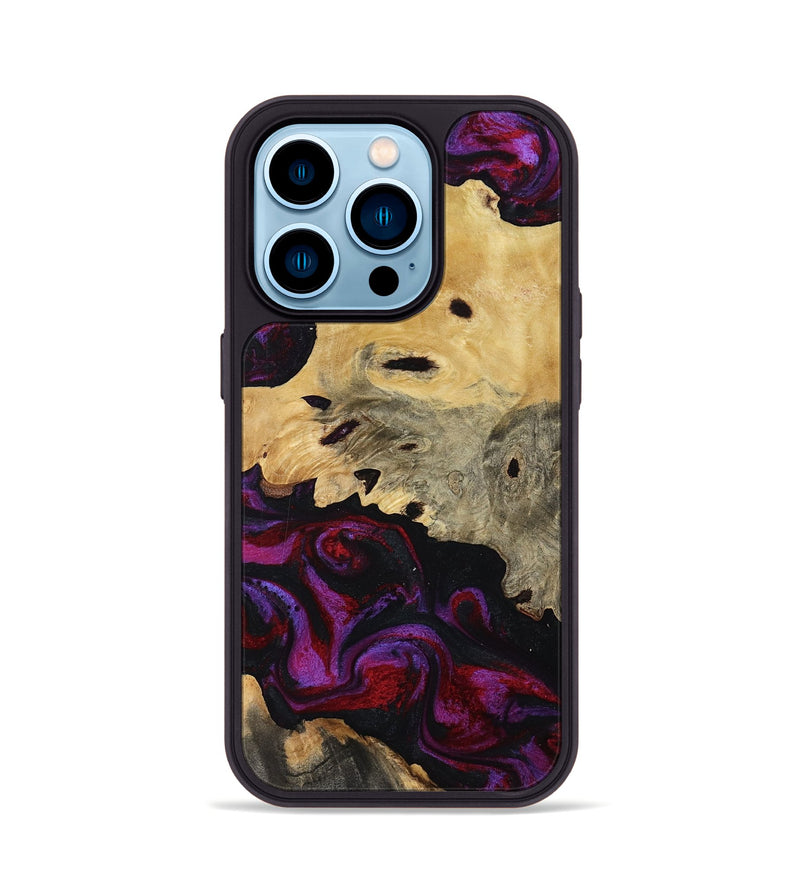 iPhone 14 Pro Wood Phone Case - Jasiah (Purple, 819185)