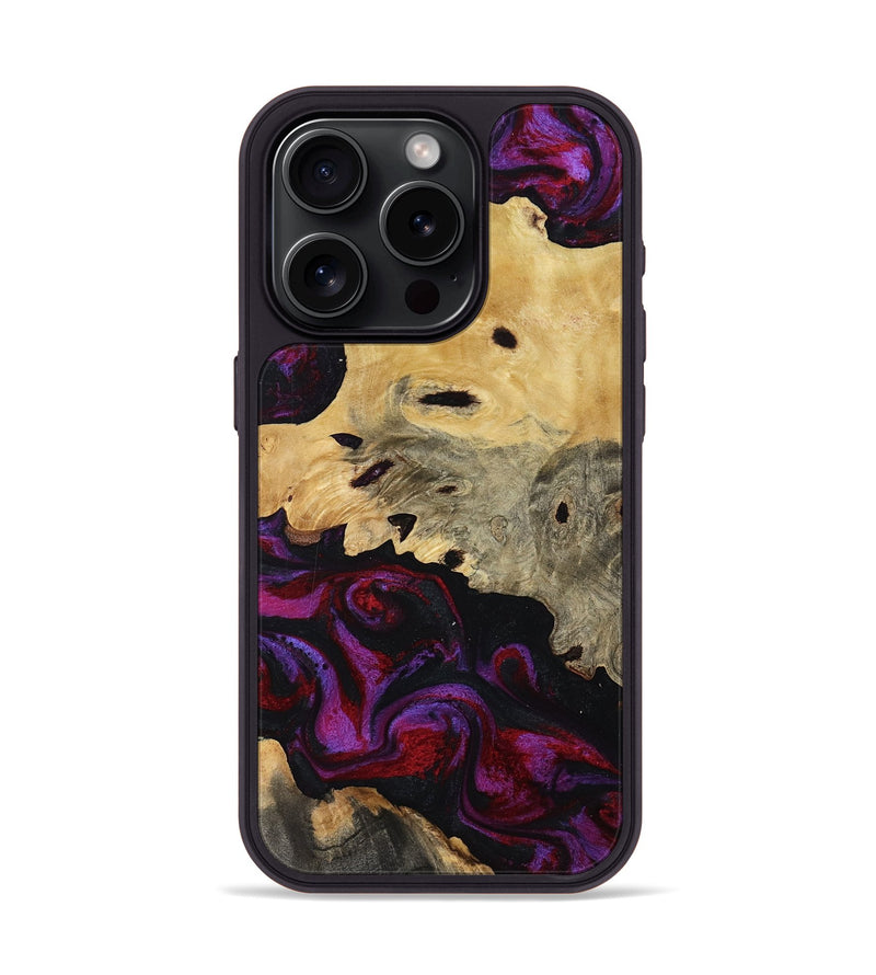iPhone 15 Pro Wood Phone Case - Jasiah (Purple, 819185)
