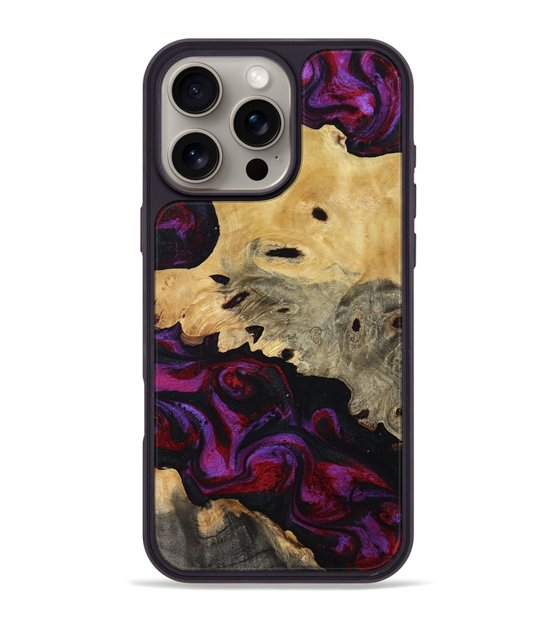 iPhone 16 Pro Max Wood Phone Case - Jasiah (Purple, 819185)