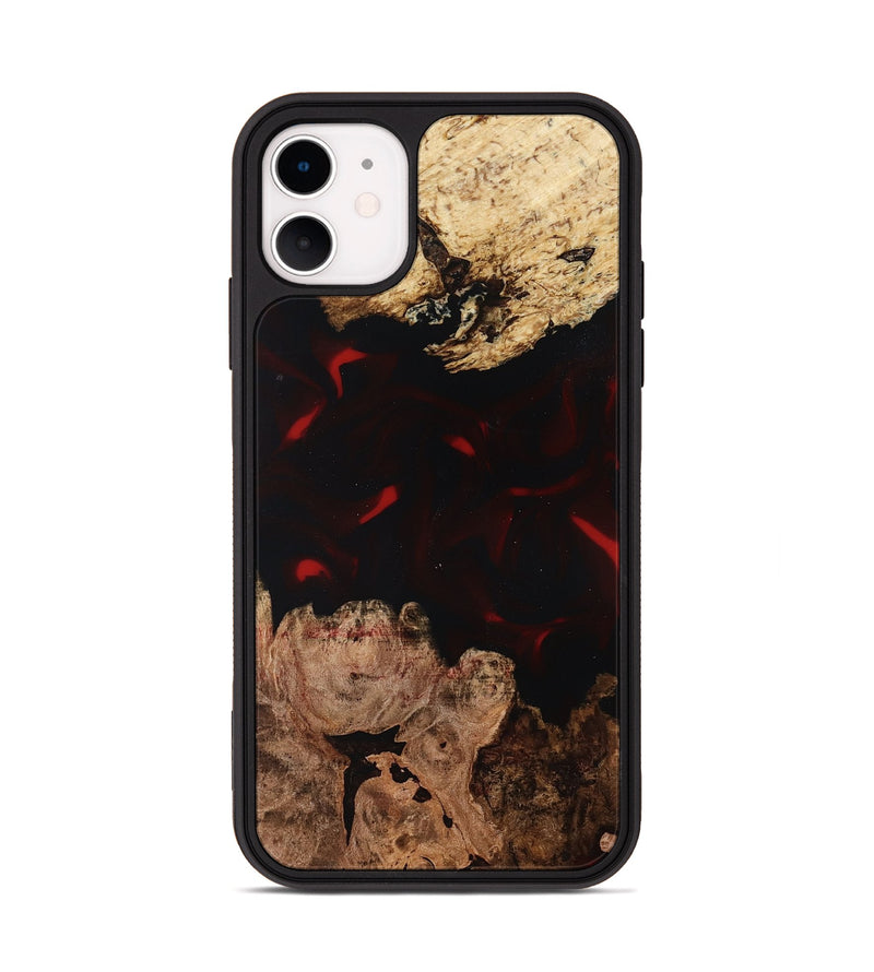 iPhone 11 Wood Phone Case - Jasmin (Red, 819186)