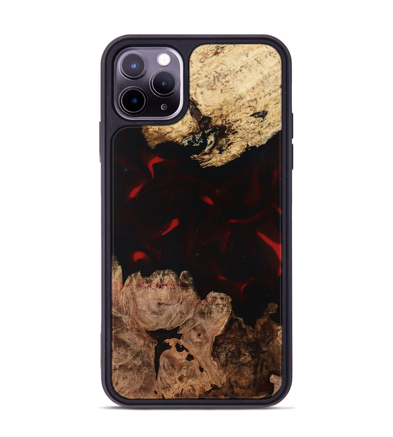 iPhone 11 Pro Max Wood Phone Case - Jasmin (Red, 819186)