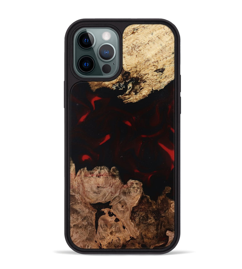iPhone 12 Pro Max Wood Phone Case - Jasmin (Red, 819186)