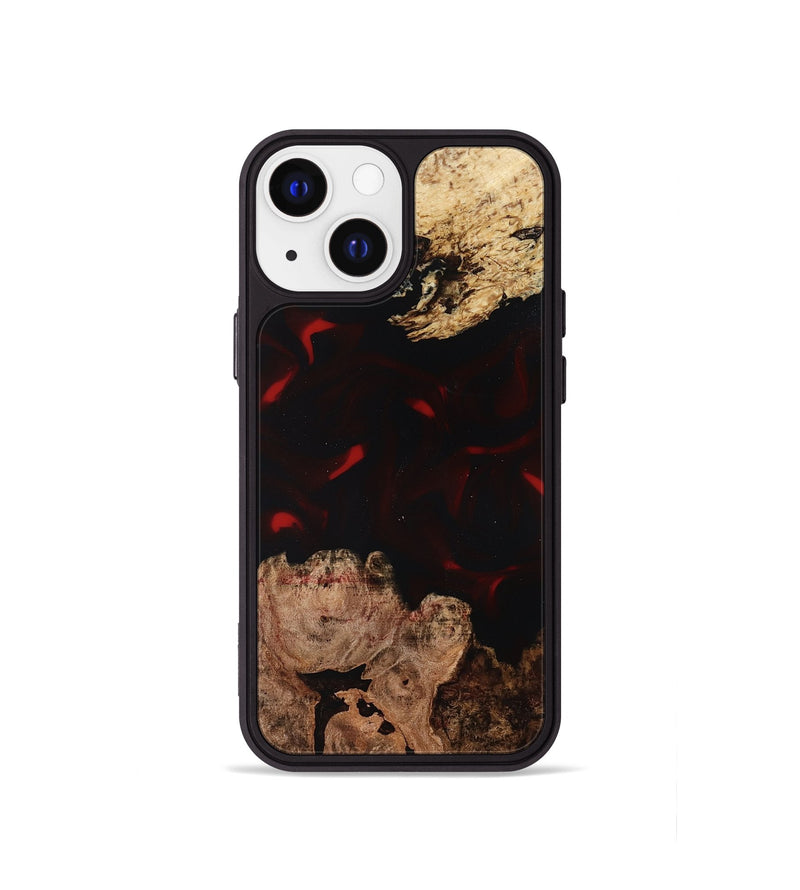 iPhone 13 mini Wood Phone Case - Jasmin (Red, 819186)