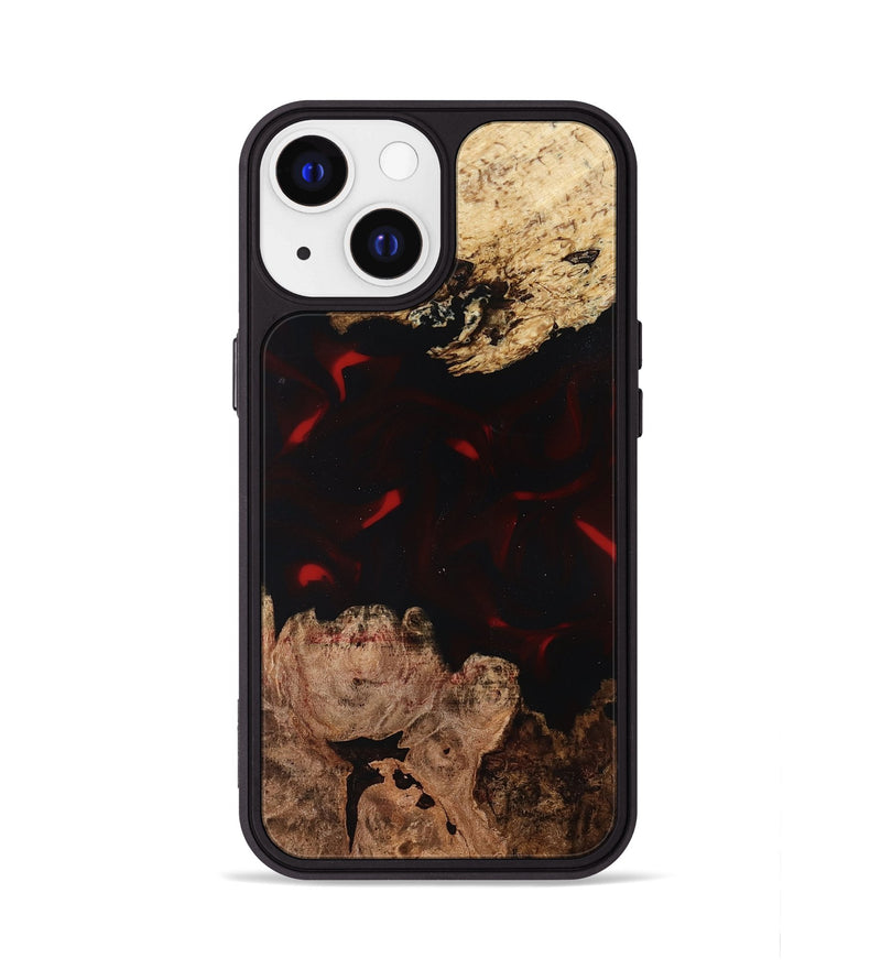 iPhone 13 Wood Phone Case - Jasmin (Red, 819186)