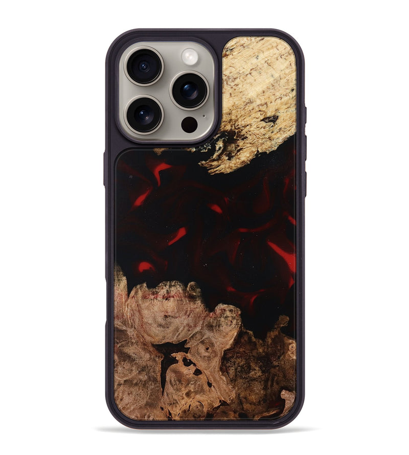 iPhone 16 Pro Max Wood Phone Case - Jasmin (Red, 819186)