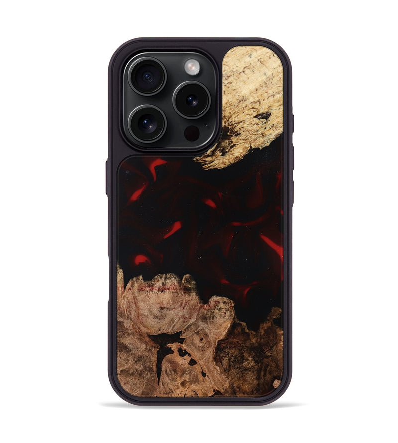iPhone 16 Pro Wood Phone Case - Jasmin (Red, 819186)