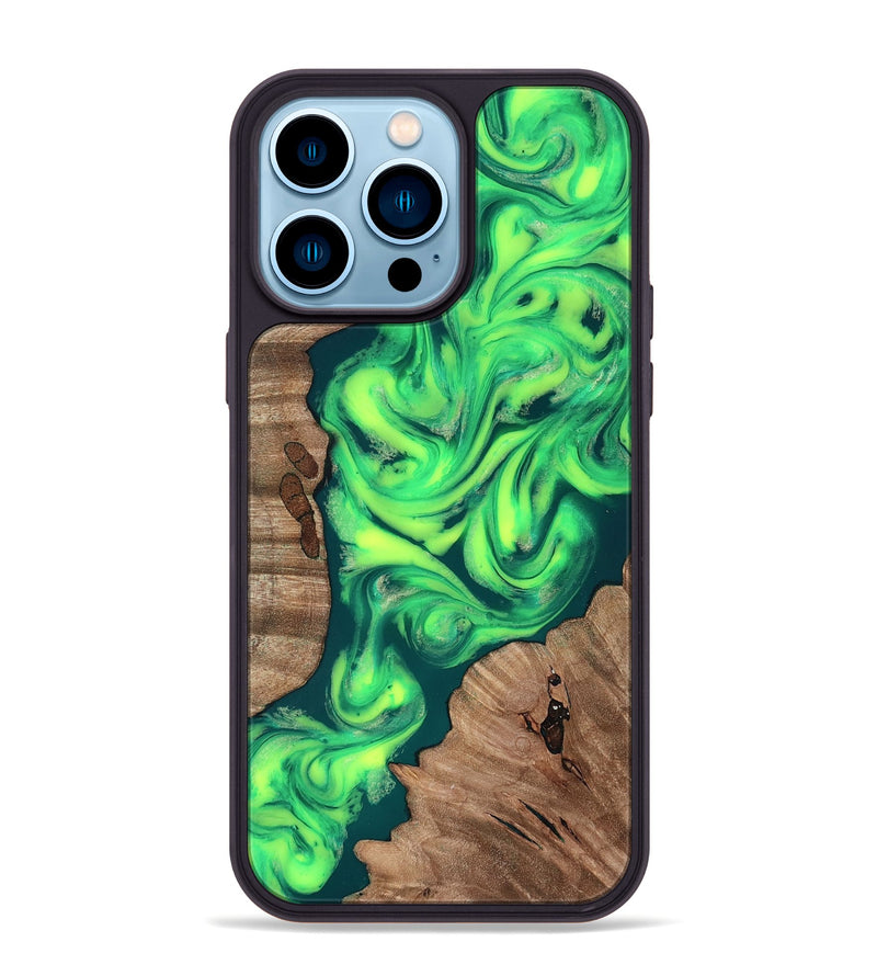 iPhone 14 Pro Max Wood Phone Case - Remi (Neon, 819188)