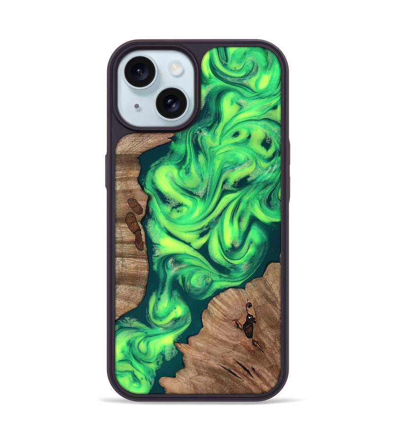 iPhone 15 Wood Phone Case - Remi (Neon, 819188)