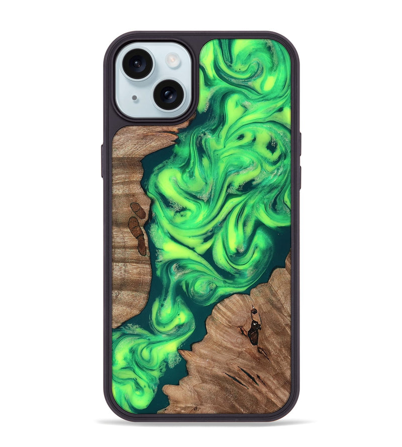 iPhone 15 Plus Wood Phone Case - Remi (Neon, 819188)