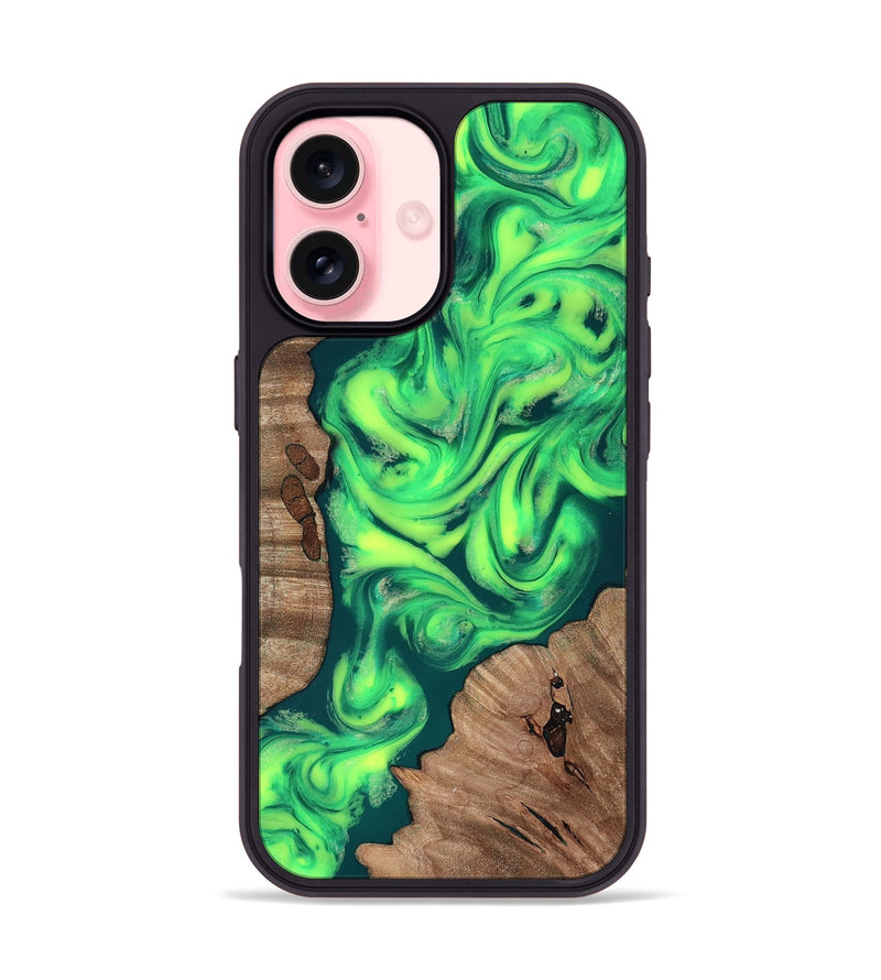iPhone 16 Wood Phone Case - Remi (Neon, 819188)