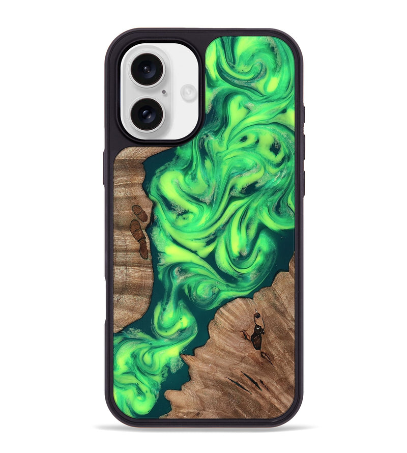 iPhone 16 Plus Wood Phone Case - Remi (Neon, 819188)