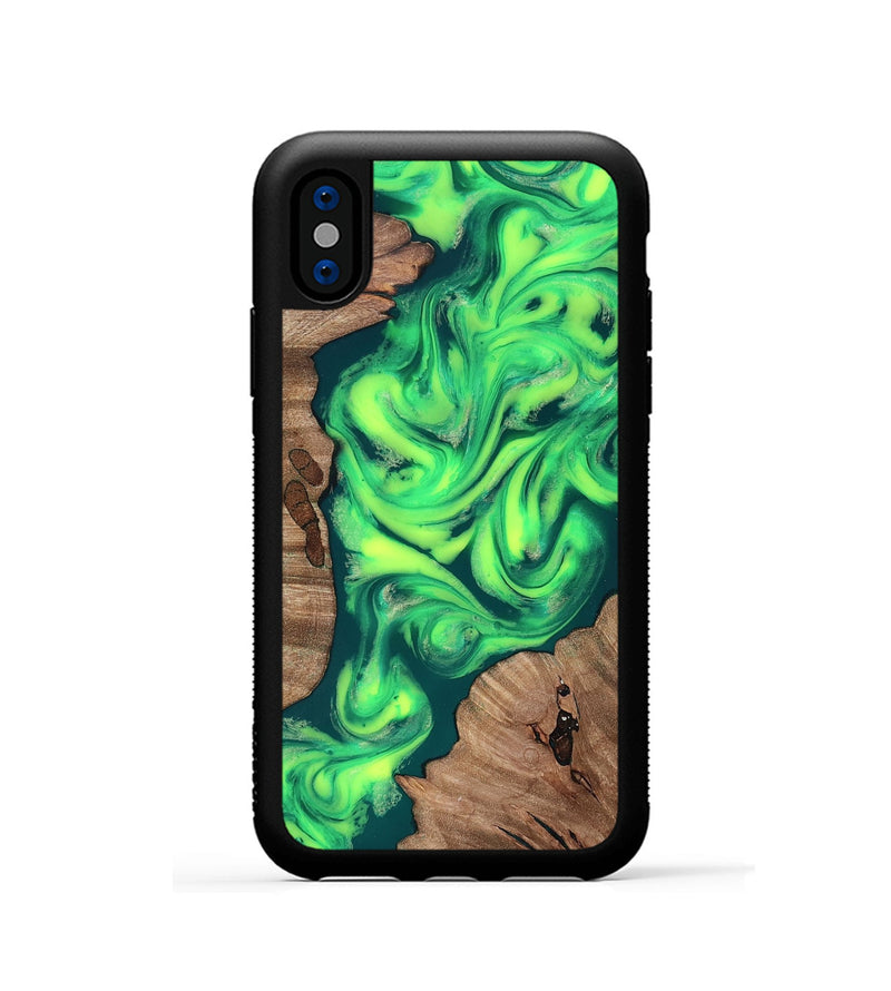 iPhone Xs Wood Phone Case - Remi (Neon, 819188)