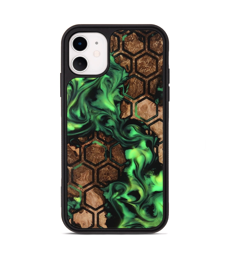 iPhone 11 Wood Phone Case - Lilia (Neon, 819189)