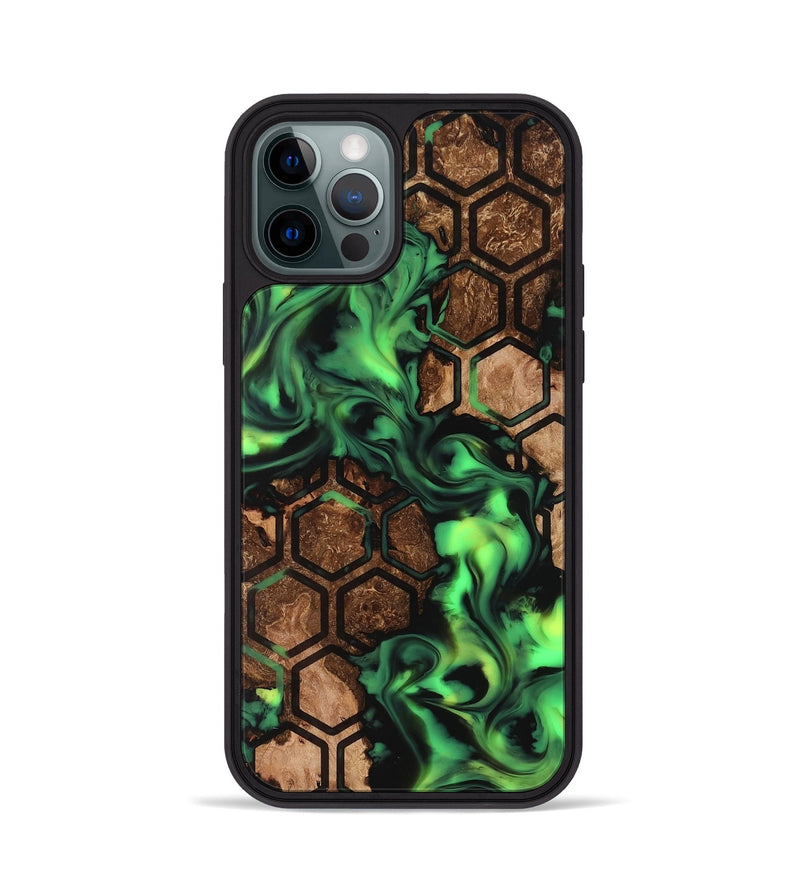 iPhone 12 Pro Wood Phone Case - Lilia (Neon, 819189)