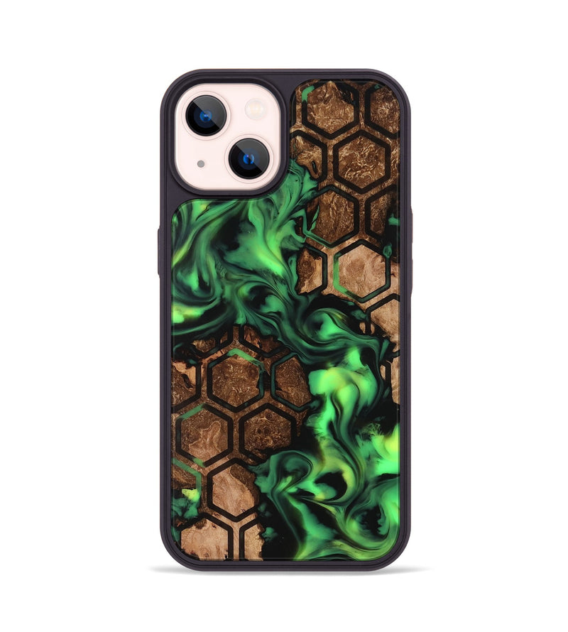 iPhone 14 Wood Phone Case - Lilia (Neon, 819189)