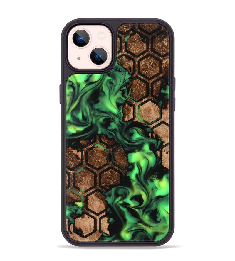 iPhone 14 Plus Wood Phone Case - Lilia (Neon, 819189)