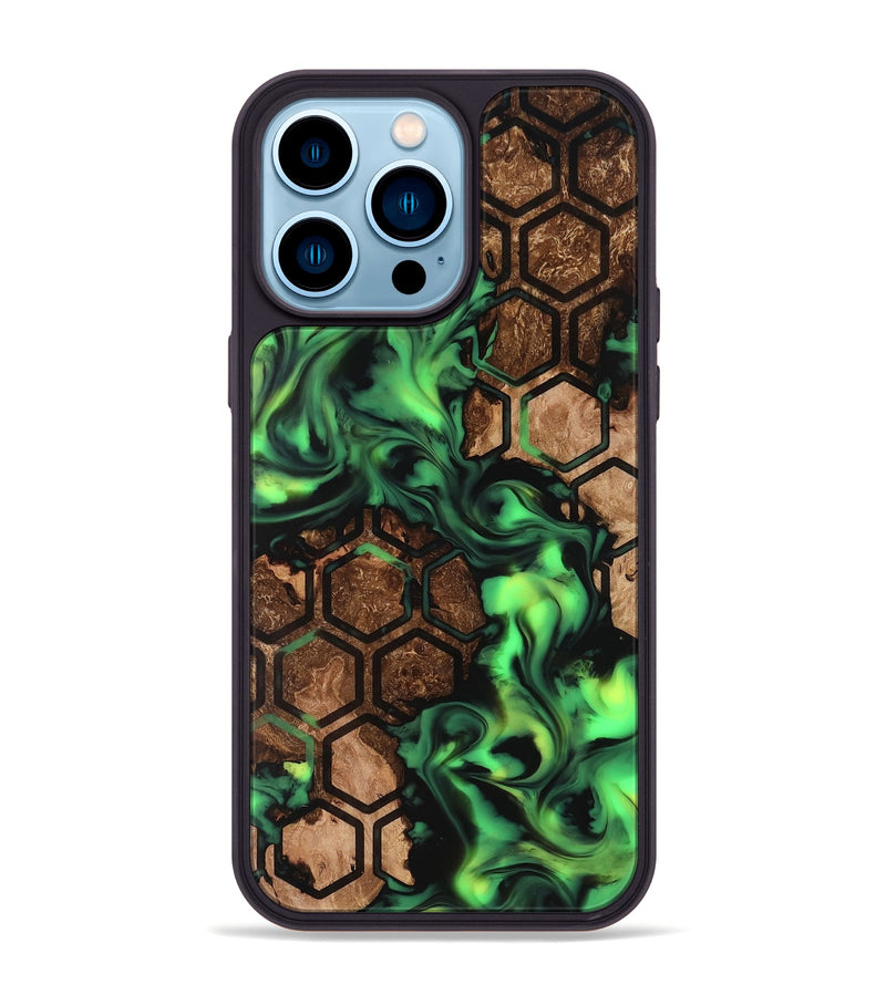 iPhone 14 Pro Max Wood Phone Case - Lilia (Neon, 819189)