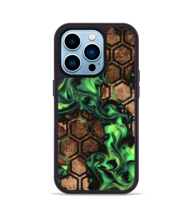 iPhone 14 Pro Wood Phone Case - Lilia (Neon, 819189)