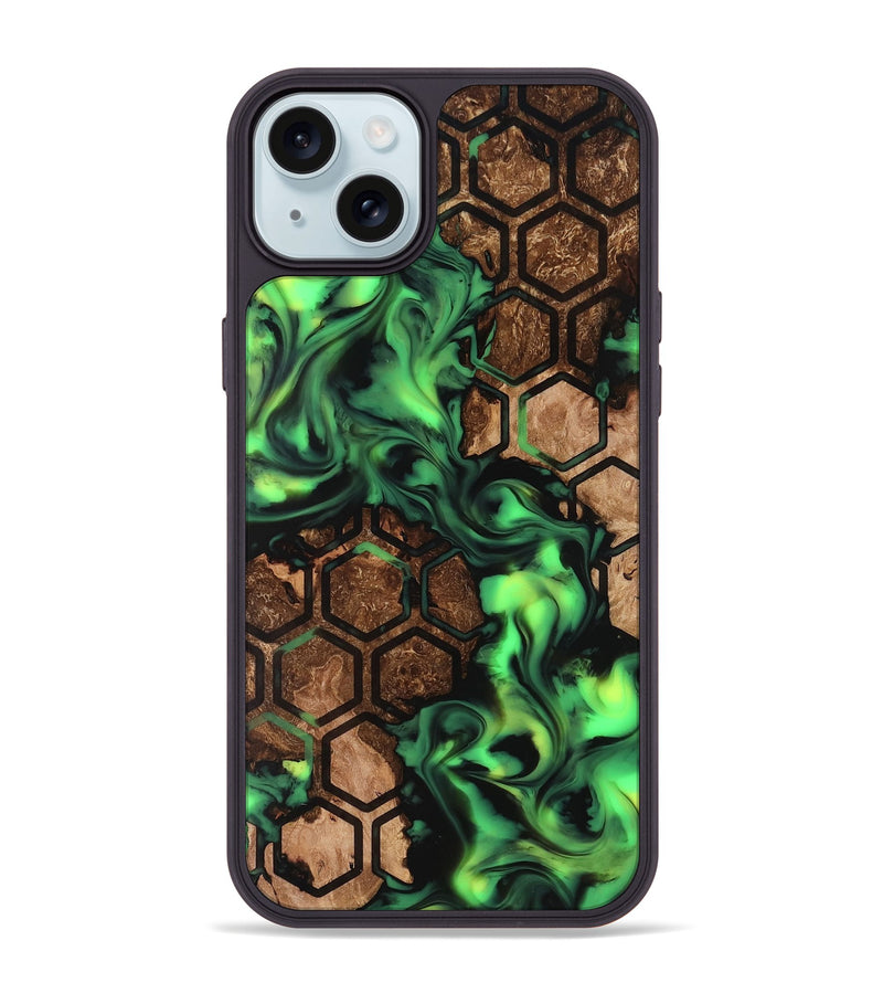 iPhone 15 Plus Wood Phone Case - Lilia (Neon, 819189)