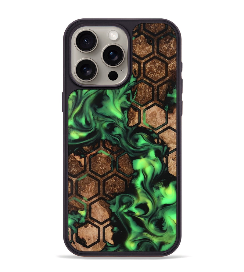 iPhone 15 Pro Max Wood Phone Case - Lilia (Neon, 819189)