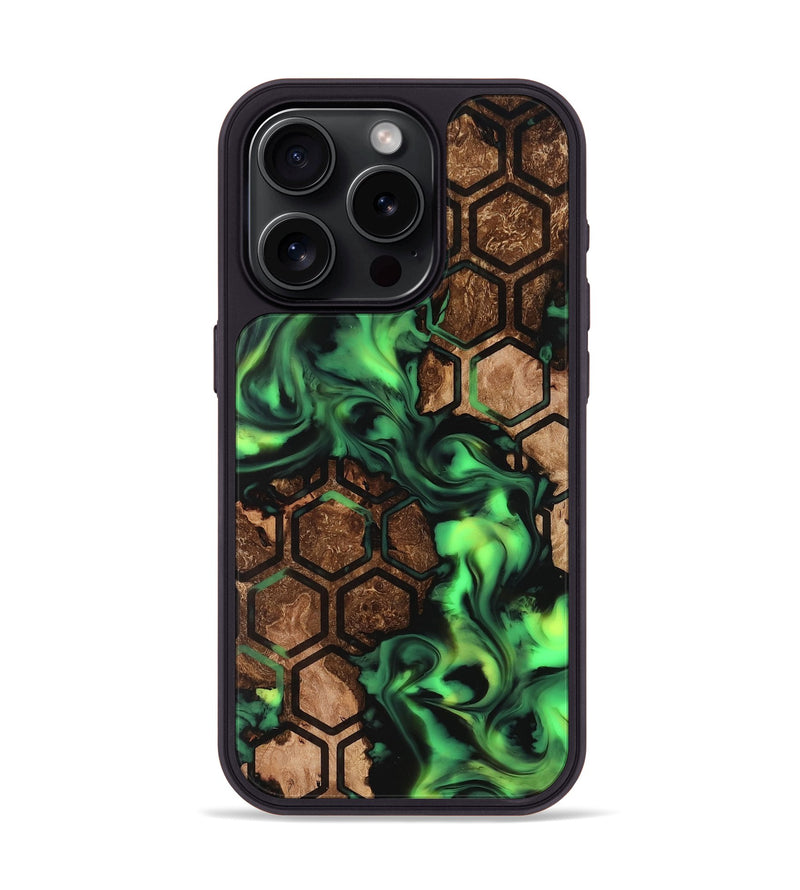 iPhone 15 Pro Wood Phone Case - Lilia (Neon, 819189)