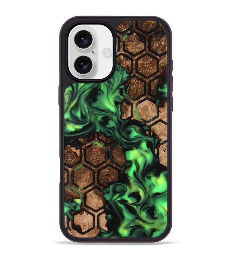iPhone 16 Plus Wood Phone Case - Lilia (Neon, 819189)
