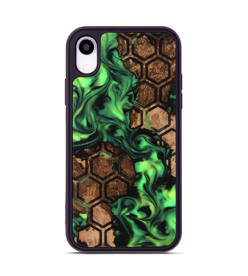 iPhone Xr Wood Phone Case - Lilia (Neon, 819189)