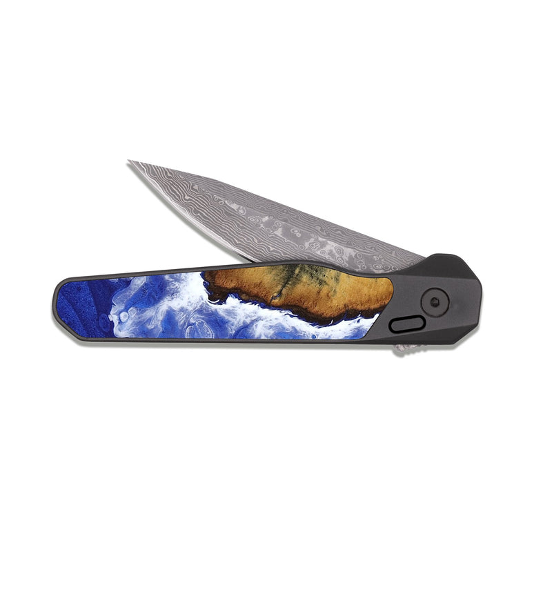 EDC Dark Damascus Wood Pocket Knife - Jorden (Coastal, 819200)