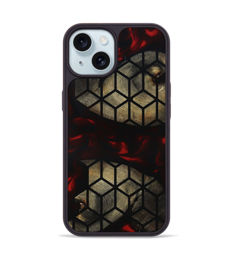 iPhone 15 Wood Phone Case - Amara (Pattern, 819203)