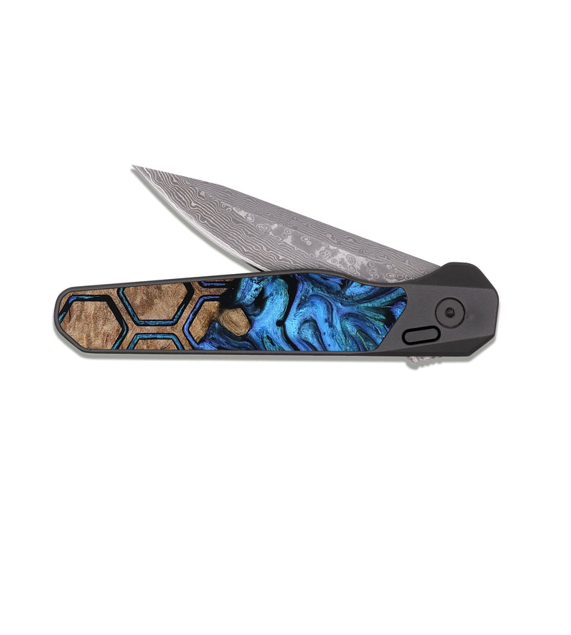 EDC Dark Damascus Wood Pocket Knife - Mylee (Pattern, 819205)