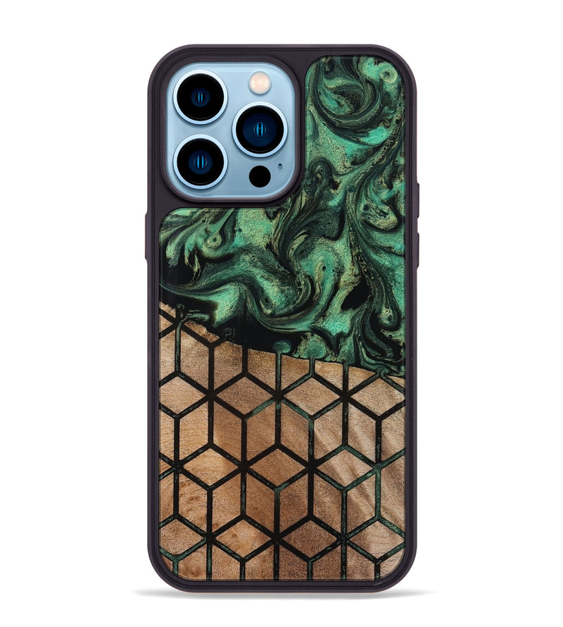 iPhone 14 Pro Max Wood Phone Case - Benita (Pattern, 819206)