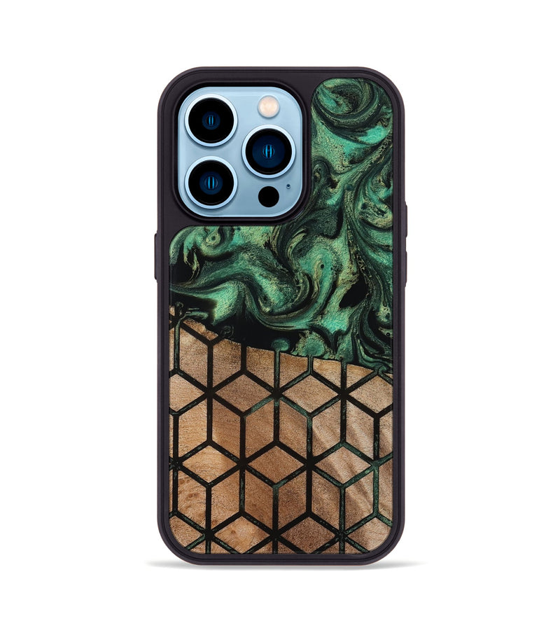 iPhone 14 Pro Wood Phone Case - Benita (Pattern, 819206)