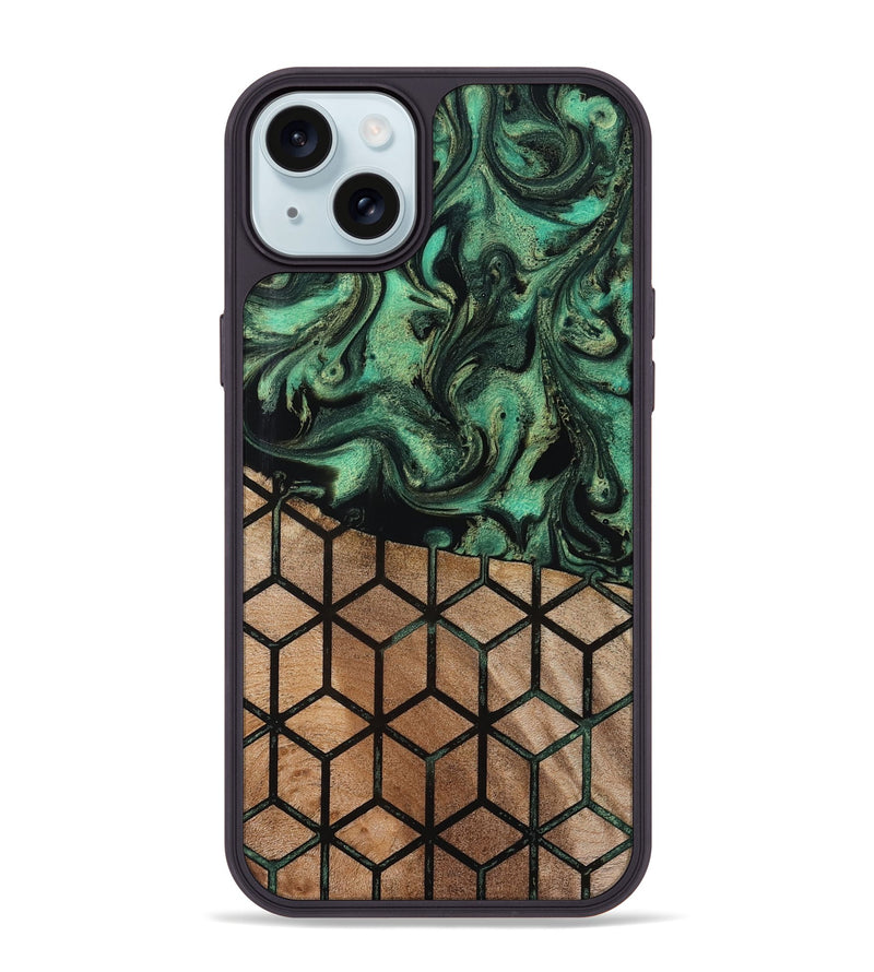 iPhone 15 Plus Wood Phone Case - Benita (Pattern, 819206)