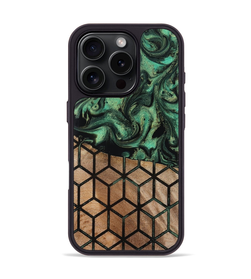 iPhone 16 Pro Wood Phone Case - Benita (Pattern, 819206)