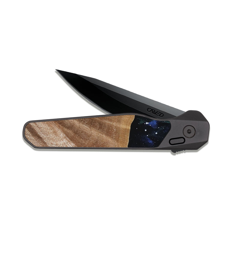 EDC Dark Slate Wood Pocket Knife - Lauryn (Cosmos, 819212)