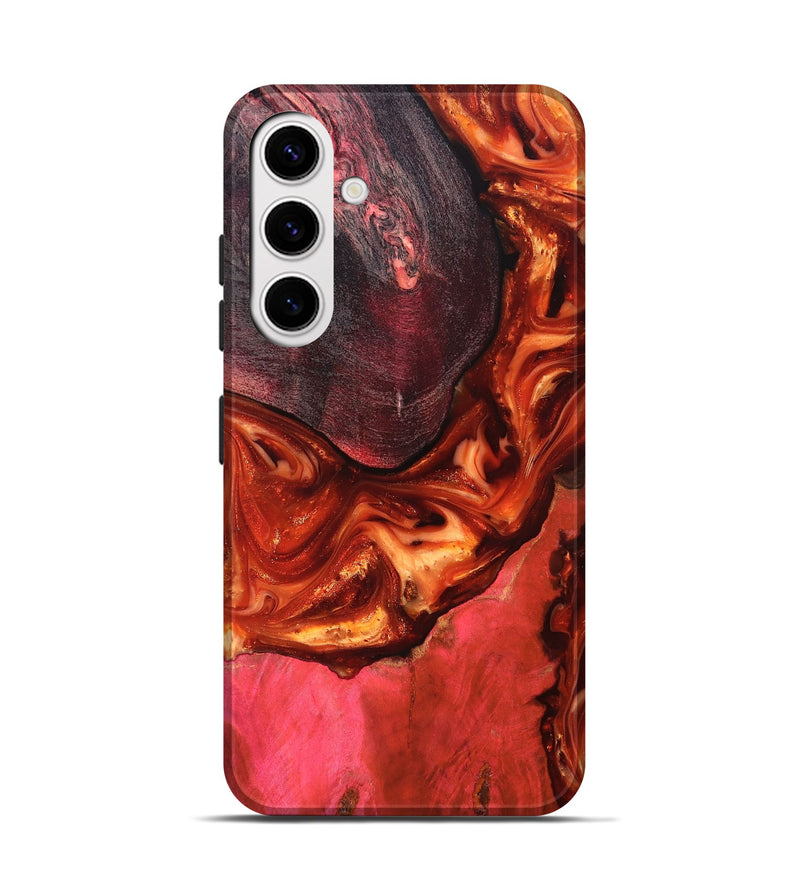Galaxy S25 Wood Live Edge Phone Case - Dasia (Red, 819223)