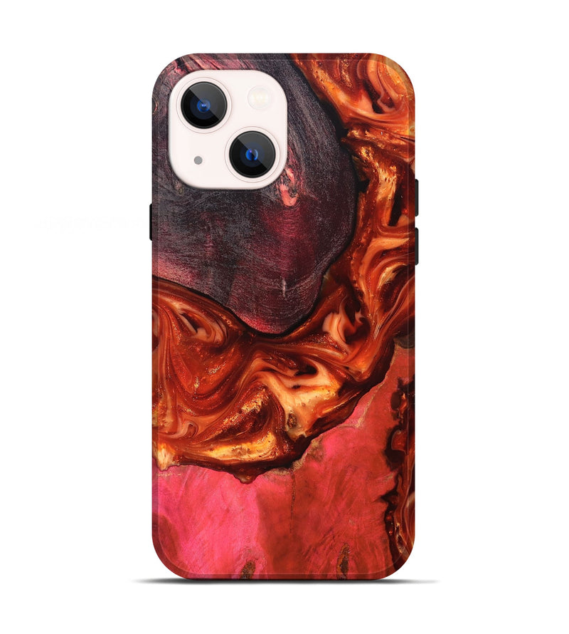 iPhone 13 Wood Live Edge Phone Case - Dasia (Red, 819223)