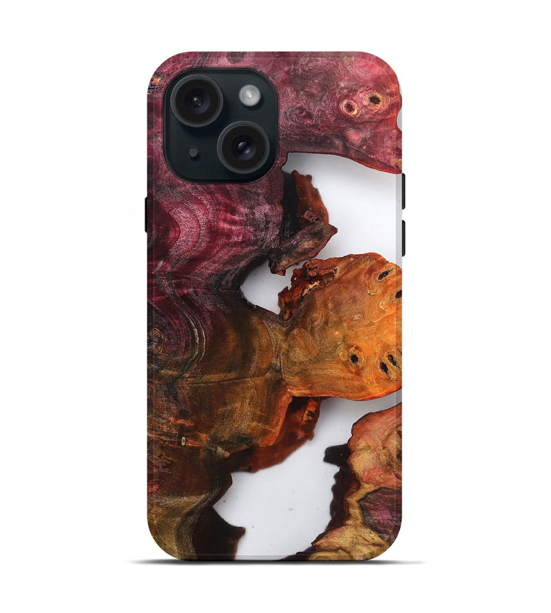 iPhone 15 Wood Live Edge Phone Case - Jabari (Clear, 819224)