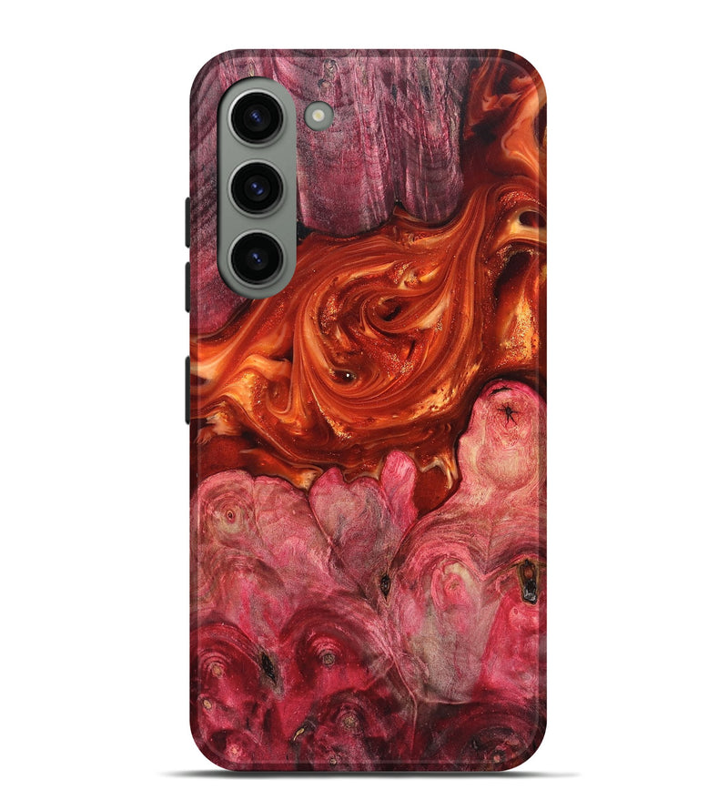 Galaxy S23 Plus Wood Live Edge Phone Case - Ivan (Red, 819225)